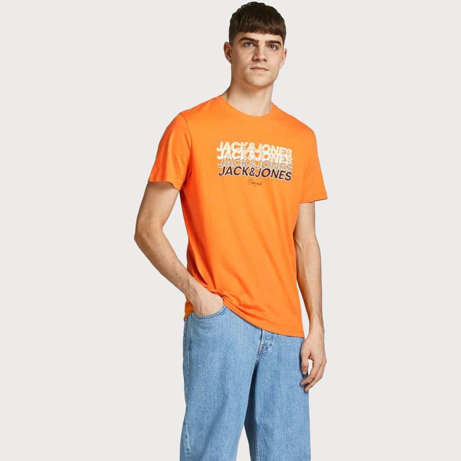 Jack Jones Camiseta Brady Sun Orange Mainland Jeans